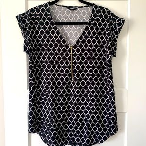 Express Zip Front Blouse | Size M